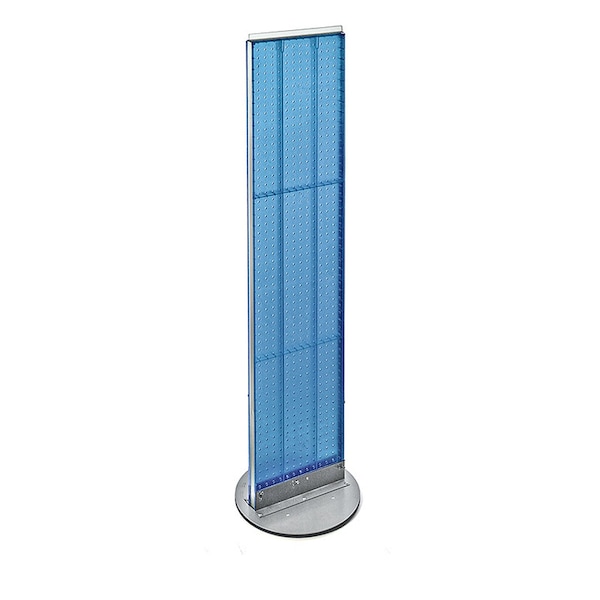 Azar Displays Two-Sided Pegboard Floor Display on Revolving Base. Spinner Rack Stand. 700277-BLU - main